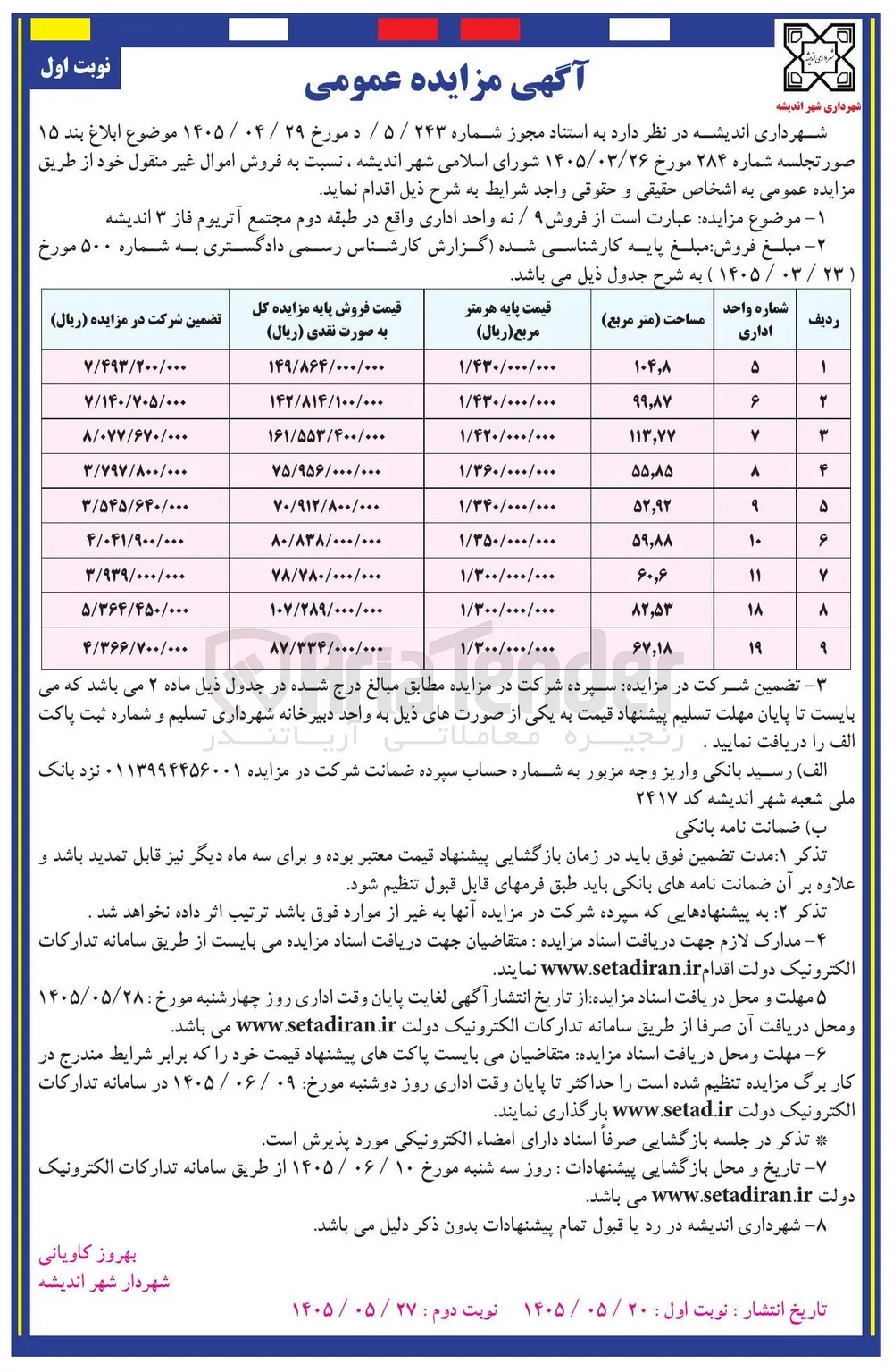 فروش ۹ واحد اداری در طبقه دوم مجتمع آتریوم فاز ۳ اندیشه