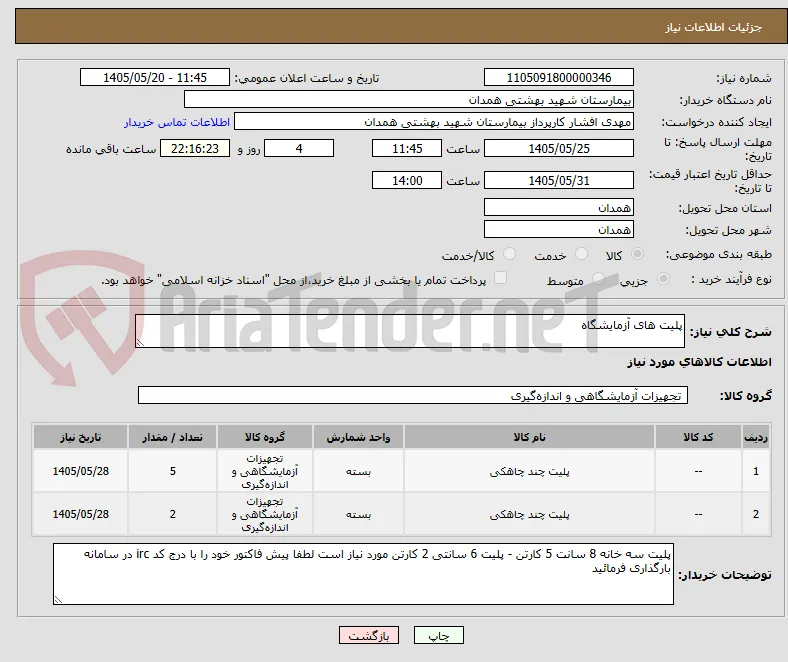 پلیت های آزمایشگاه