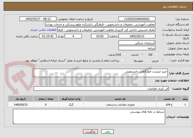 خرید اینترنت خوابگاهی دانشجویی