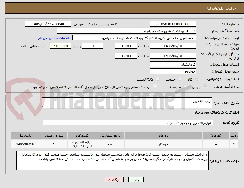 لوازم التحریر