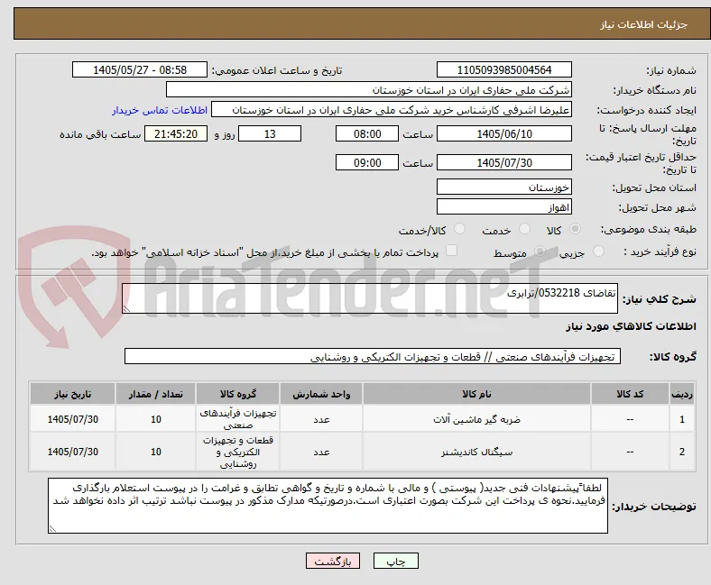 تقاضای 0532218/ترابری