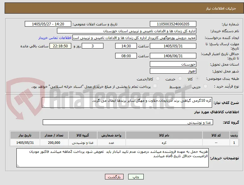 کره 10گرمی گیاهی برند آذربایجان،حلاوت و مهگل سایر برندها ابطال می گردد.