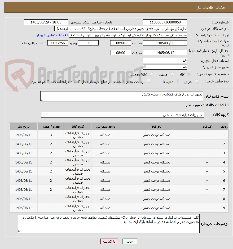 تجهیزات (چرخ های کفاشی) رشته کفش