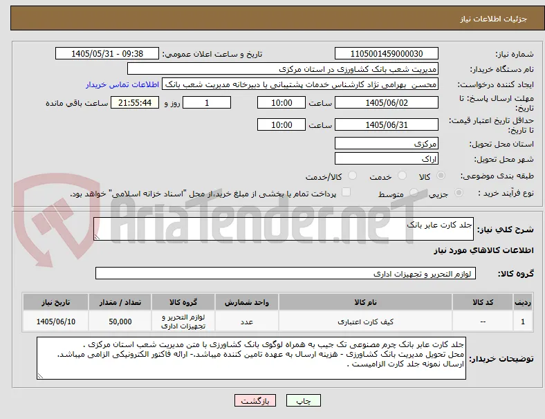 جلد کارت عابر بانک 