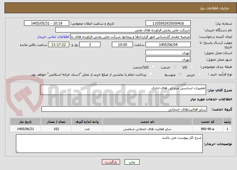 تعمیرات اساسی صندلی های اداری 