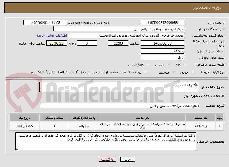 واگذاری انتشارات 