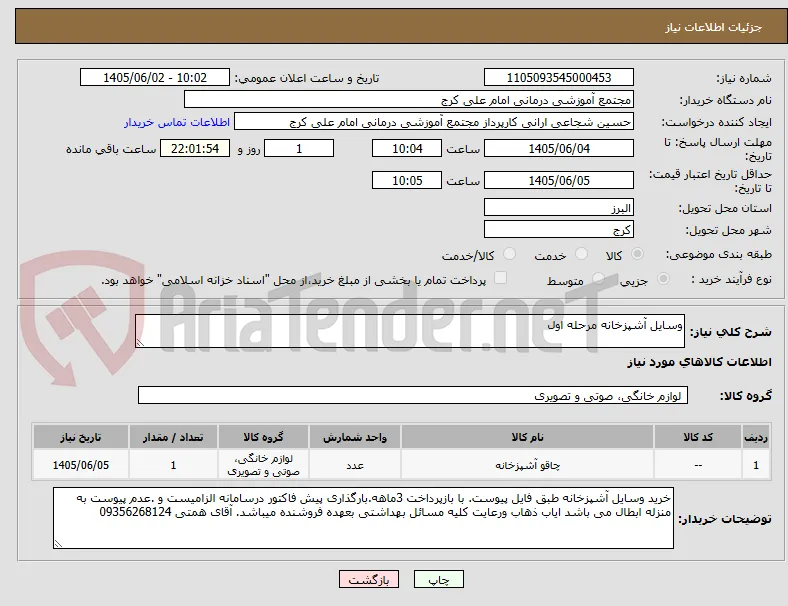 وسایل آشپزخانه مرحله اول