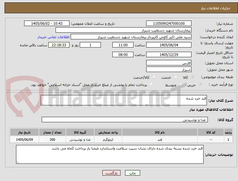 قند خرد شده