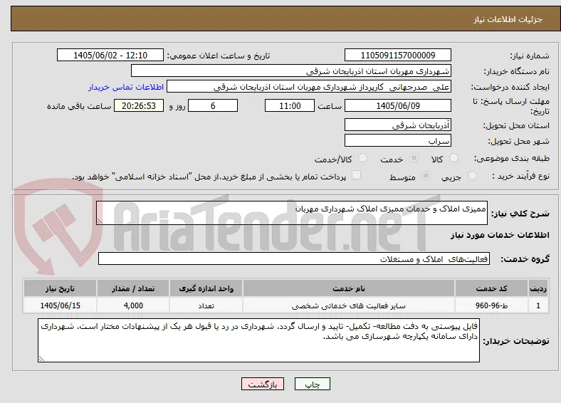 ممیزی املاک و خدمات ممیزی املاک شهرداری مهربان