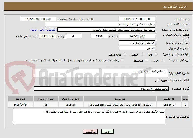 استعلام کمد دیواری و درب 
