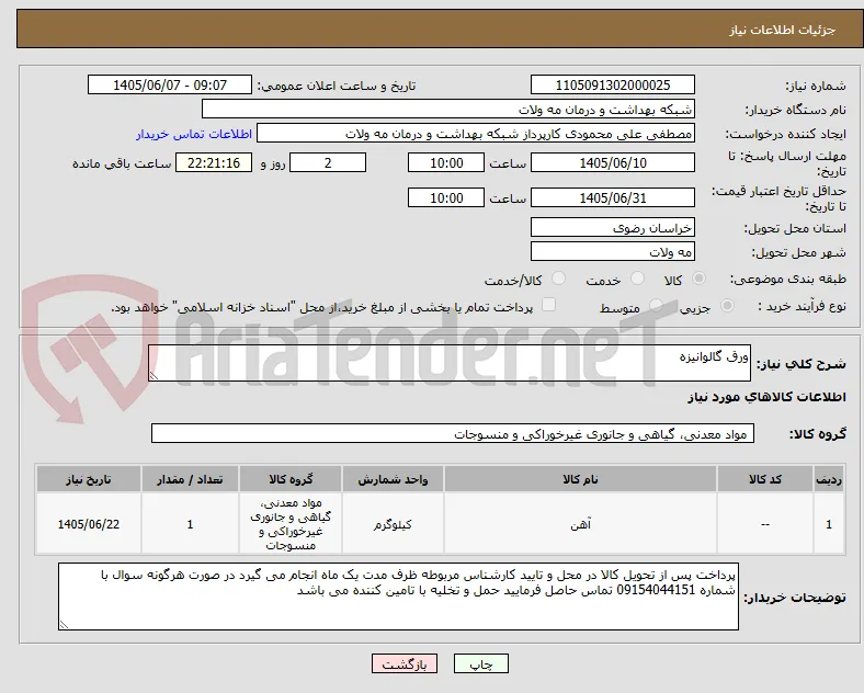 ورق گالوانیزه