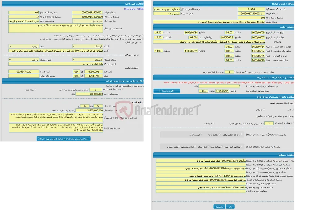 اجاره 48 دهنه مغازه احداث شده در مجتمع بازیافت شهرداری بروجرد 