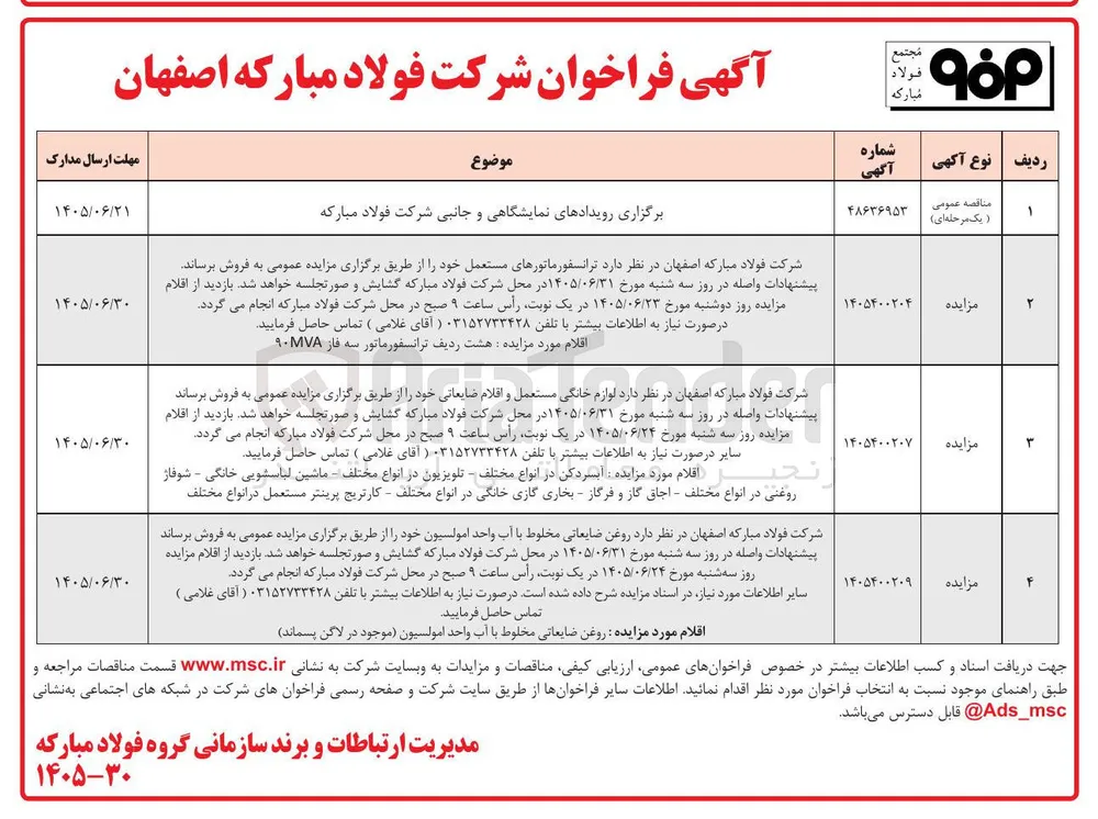 فروش  لوازم خانگی مستعمل و اقلام ضایعاتی