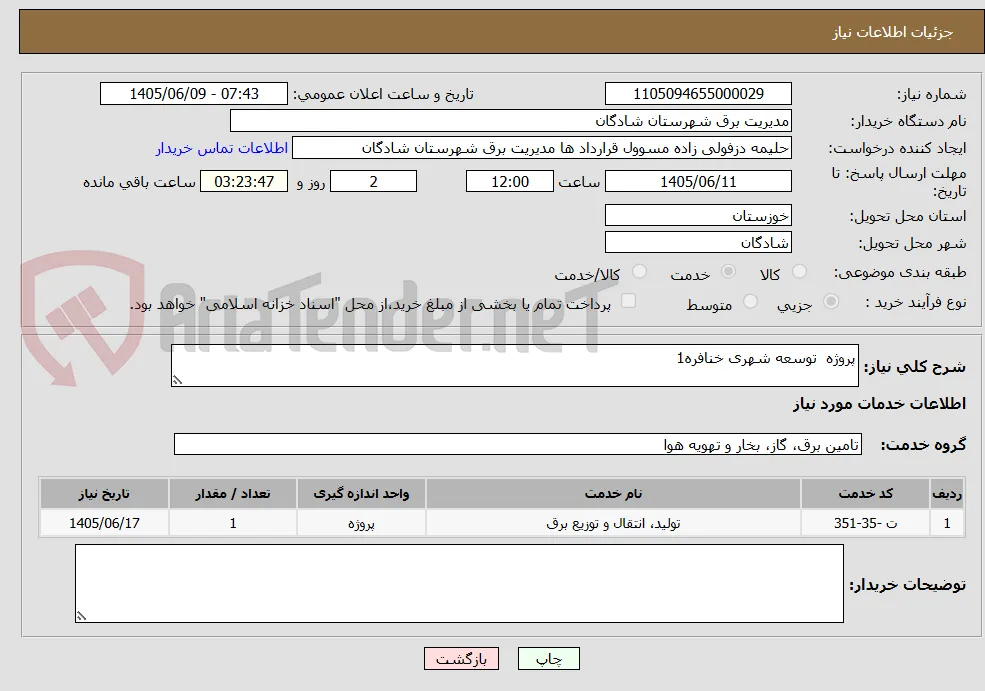 پروژه  توسعه شهری خنافره1 