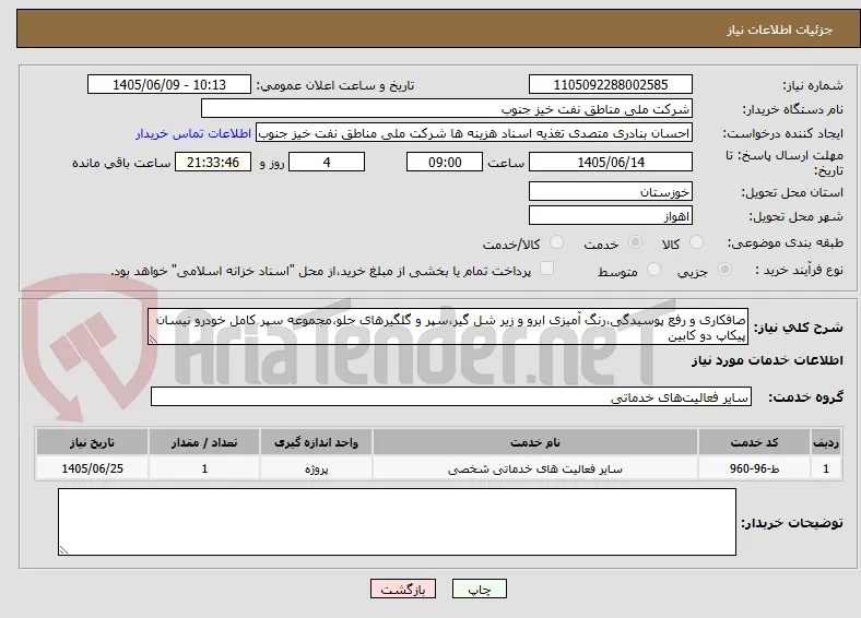 صافکاری و رفع پوسیدگی،رنگ آمیزی ابرو و زیر شل گیر،سپر و گلگیرهای جلو،مجموعه سپر کامل خودرو نیسان پیکاپ دو کابین