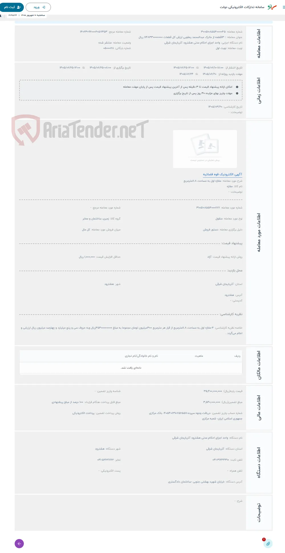 حراج مغازه اول به مساحت 11.8مترمربع