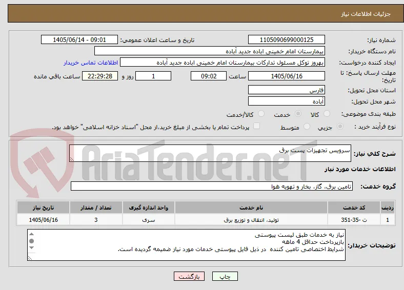 سرویس تجهیزات پست برق