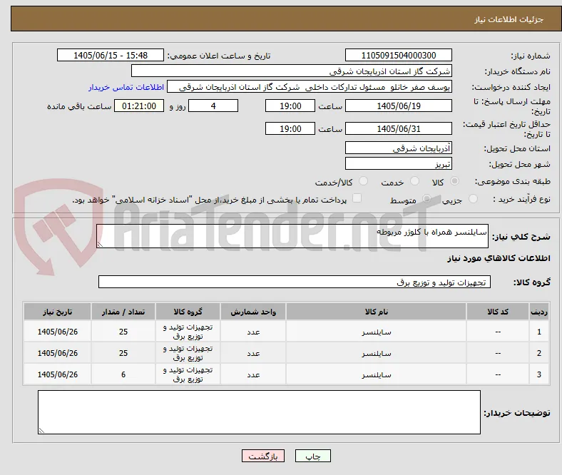 سایلنسر همراه با کلوژر مربوطه