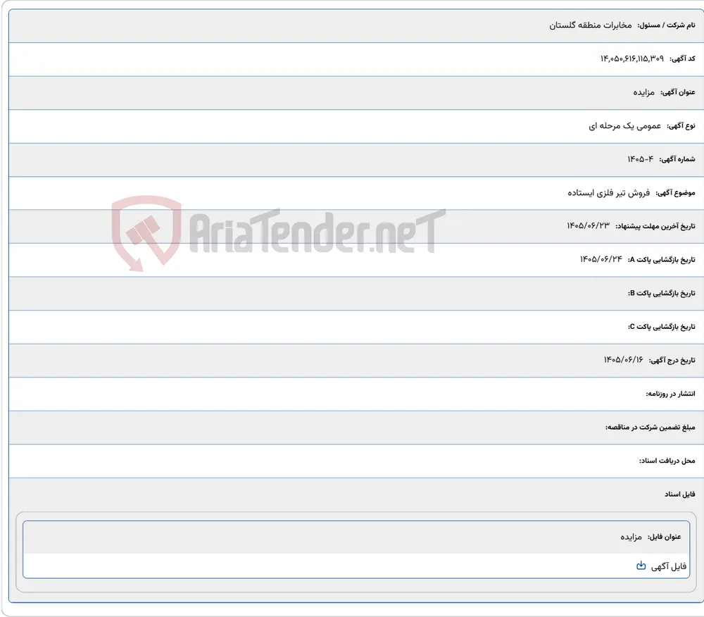 فروش تیر فلزی ایستاده