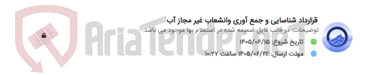 قرارداد شناسایی و جمع آوری وانشعاب غیر مجاز آب