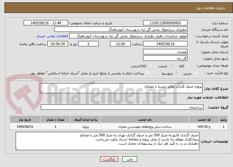 پروژه جدول گذاری معابر روستا با مصالح