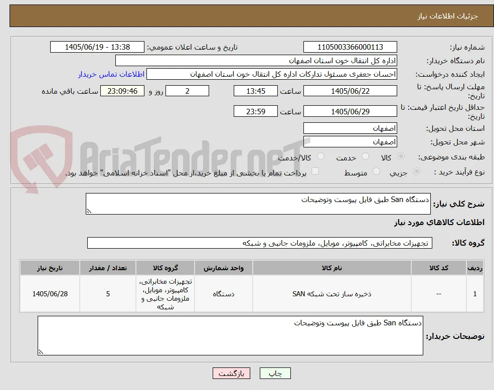 دستگاه San طبق فایل پیوست وتوضیحات