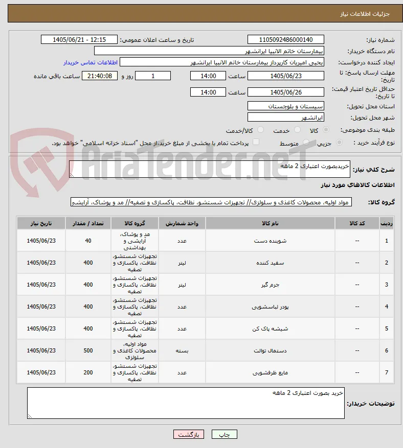 خریدبصورت اعتباری 2 ماهه 