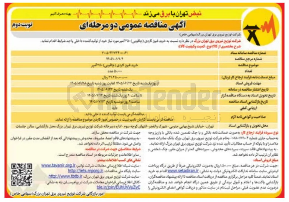 خرید فیوز کاردی (چاقویی) 250 آمپر