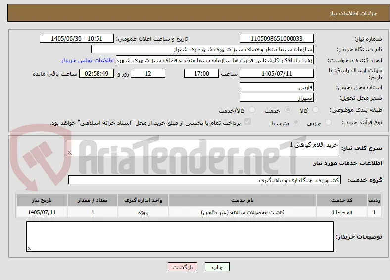 خرید اقلام گیاهی 1 