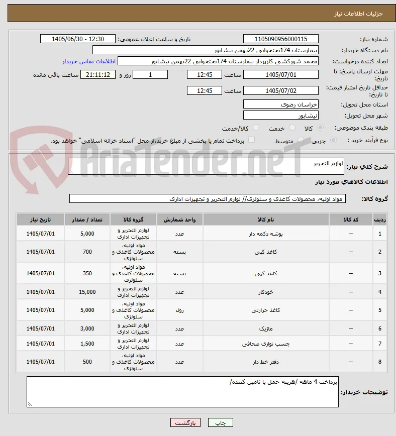 لوازم التحریر