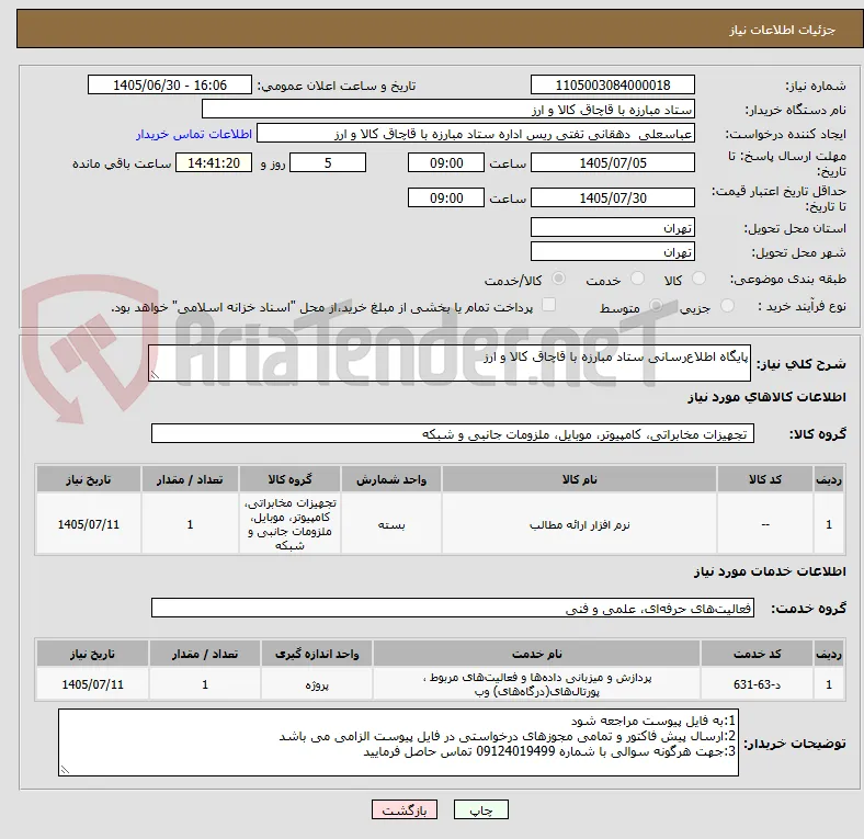 پایگاه اطلاع‌رسانی ستاد مبارزه با قاچاق کالا و ارز