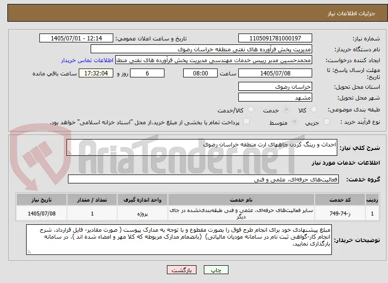 احداث و رینگ کردن چاههای ارت منطقه خراسان رضوی