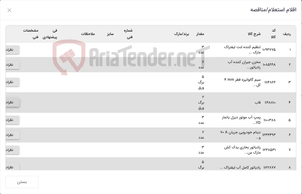 اقلام لیفتراک
