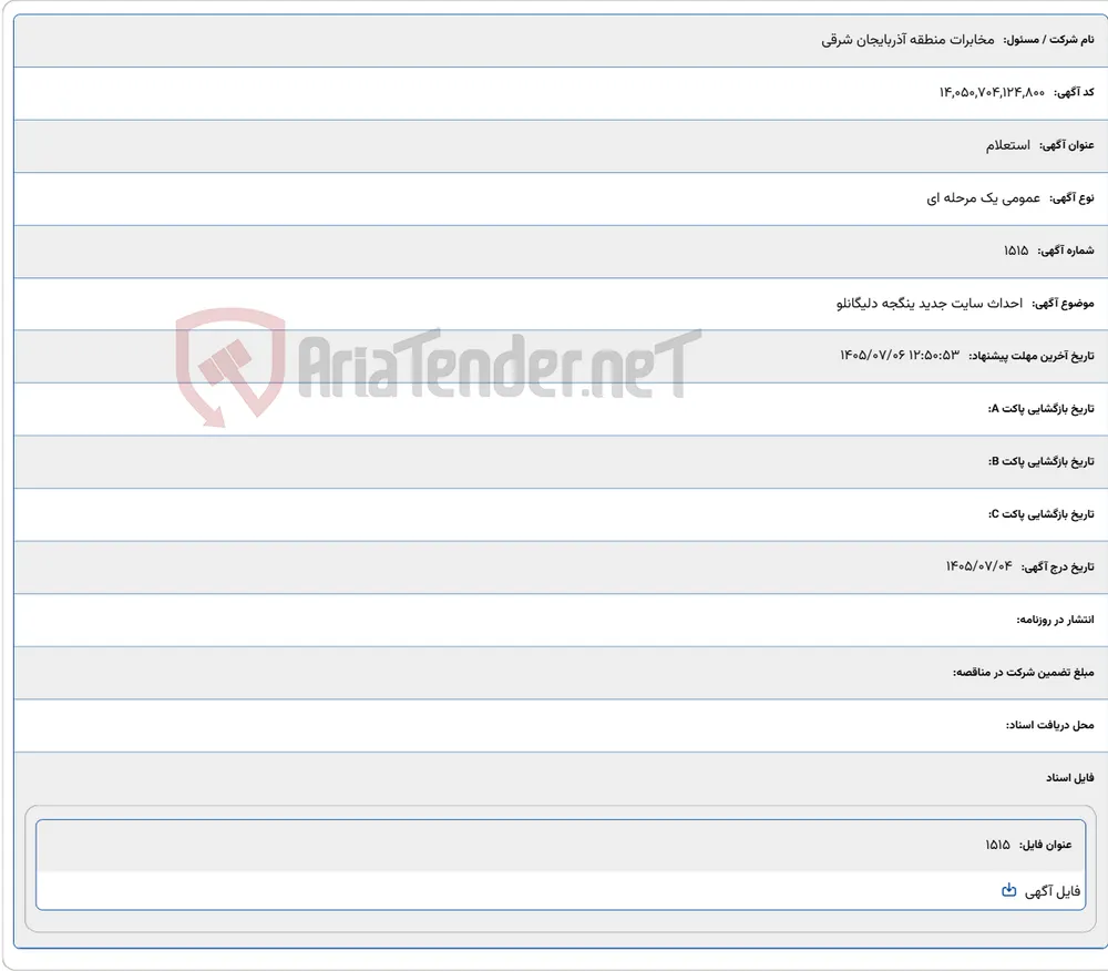 احداث سایت جدید ینگجه دلیگانلو