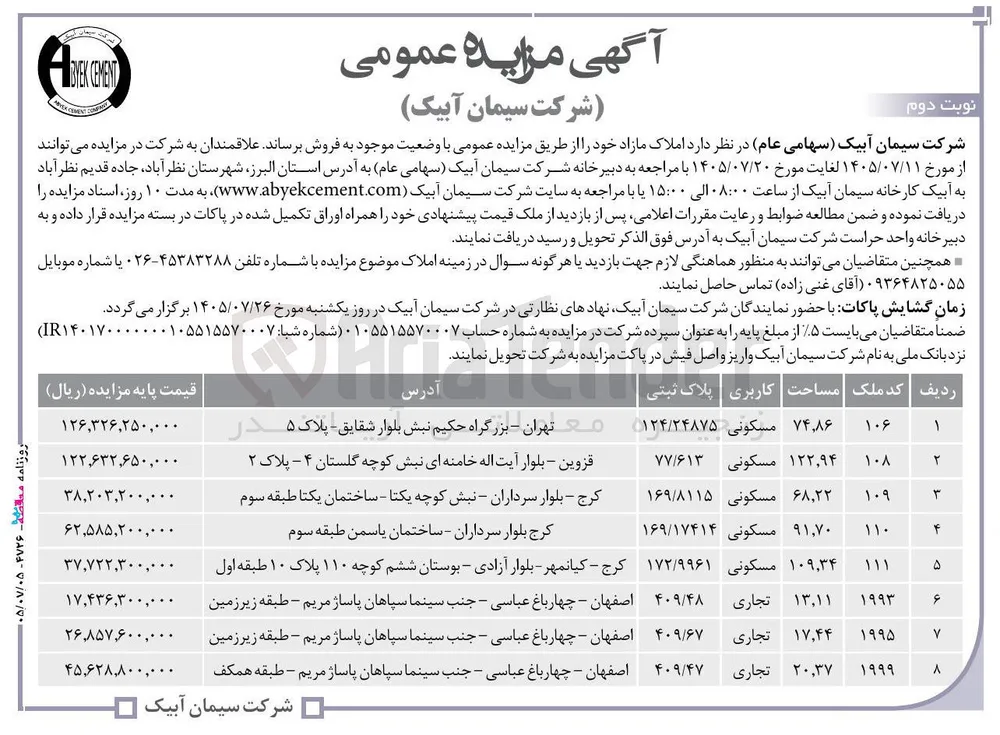 فروش املاک مازاد