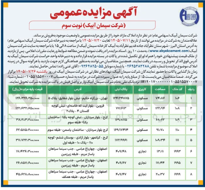 فروش املاک مازاد