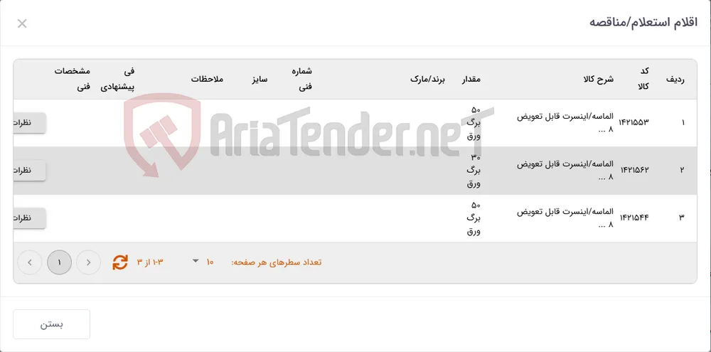 سه ردیف الماسه/اینسرت قابل تعو...