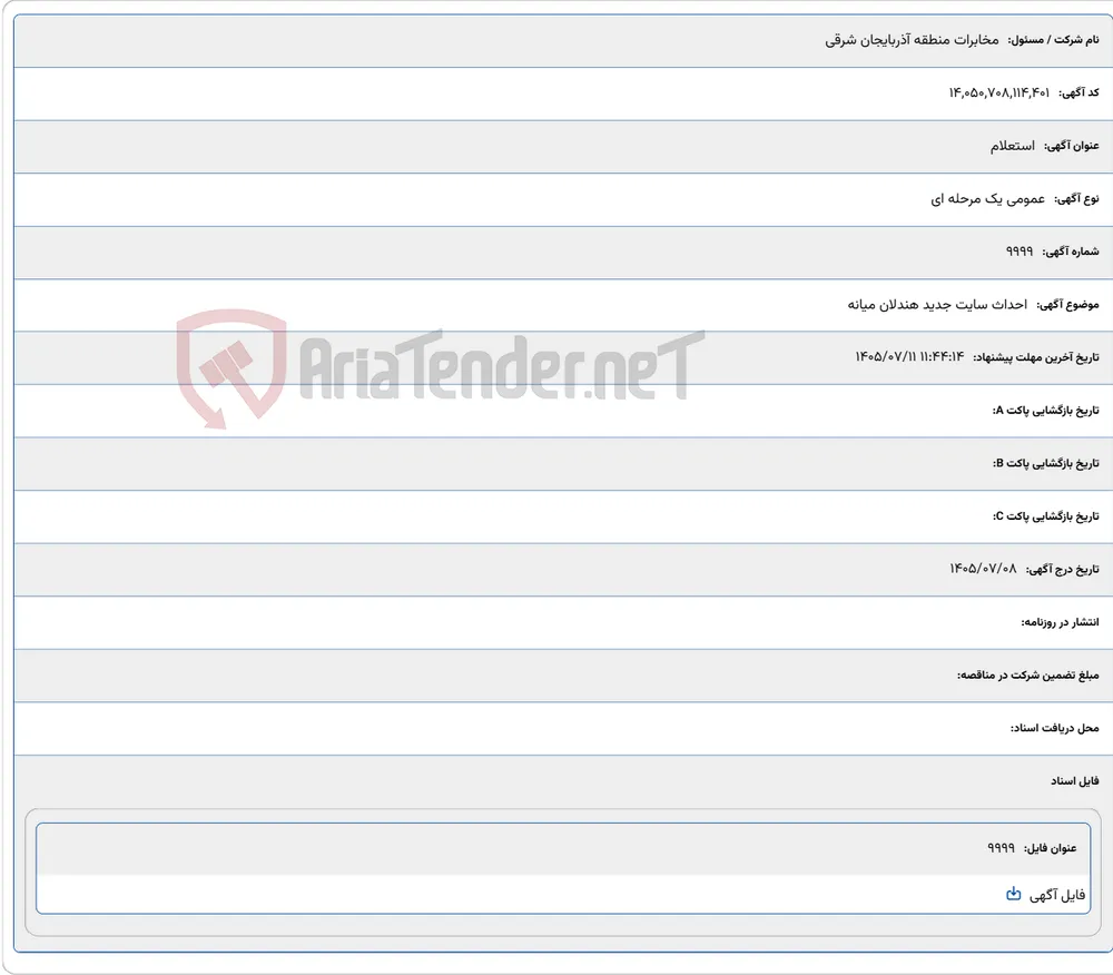 احداث سایت جدید هندلان میانه