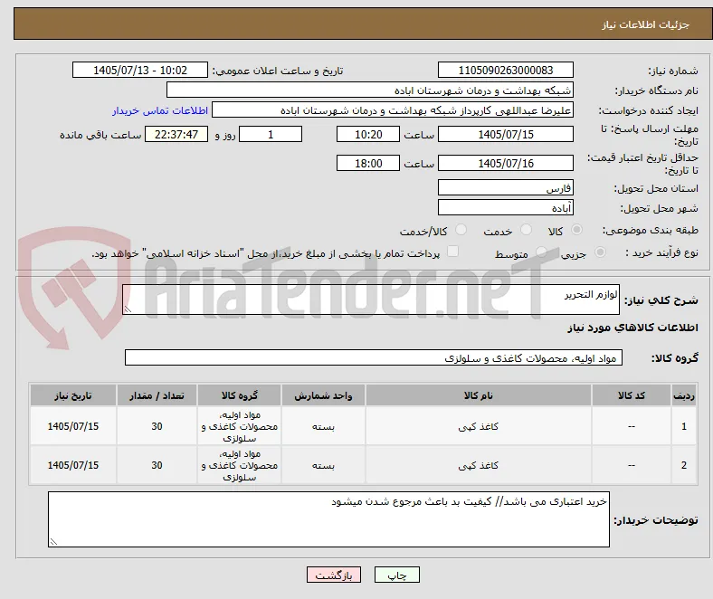 لوازم التحریر
