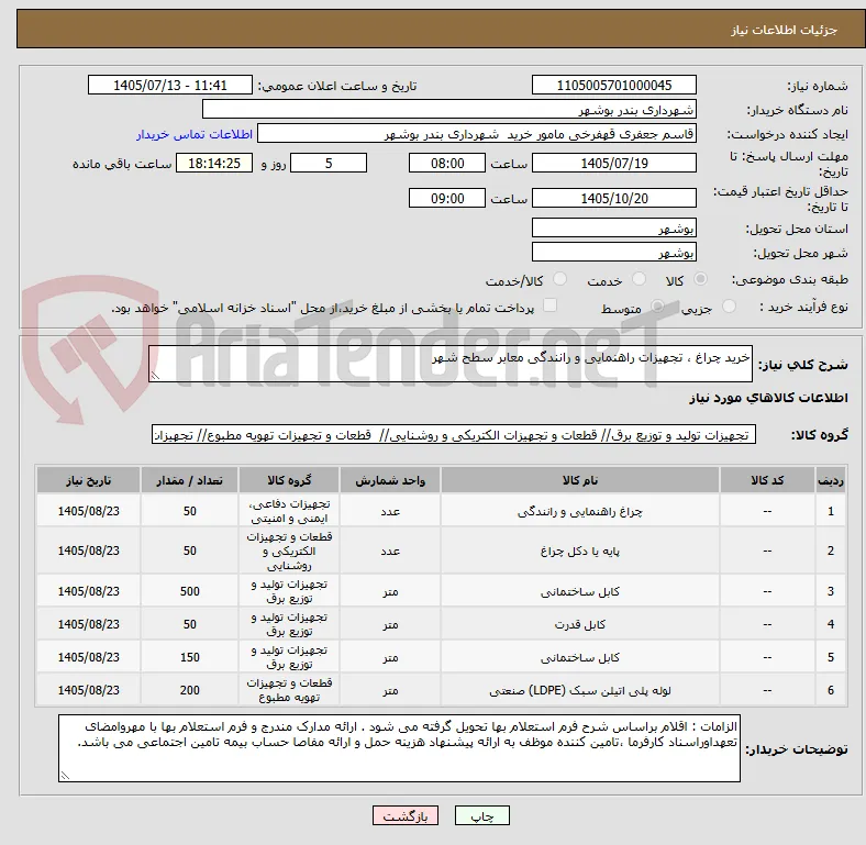 خرید چراغ ، تجهیزات راهنمایی و رانندگی معابر سطح شهر 