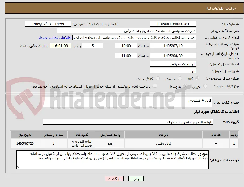 فایل 4 کشویی