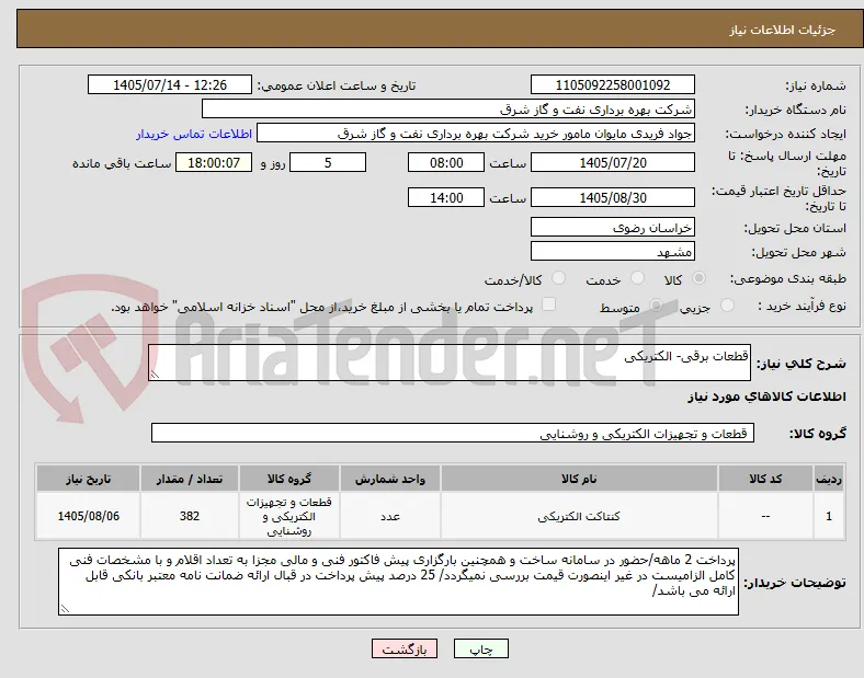 قطعات برقی- الکتریکی