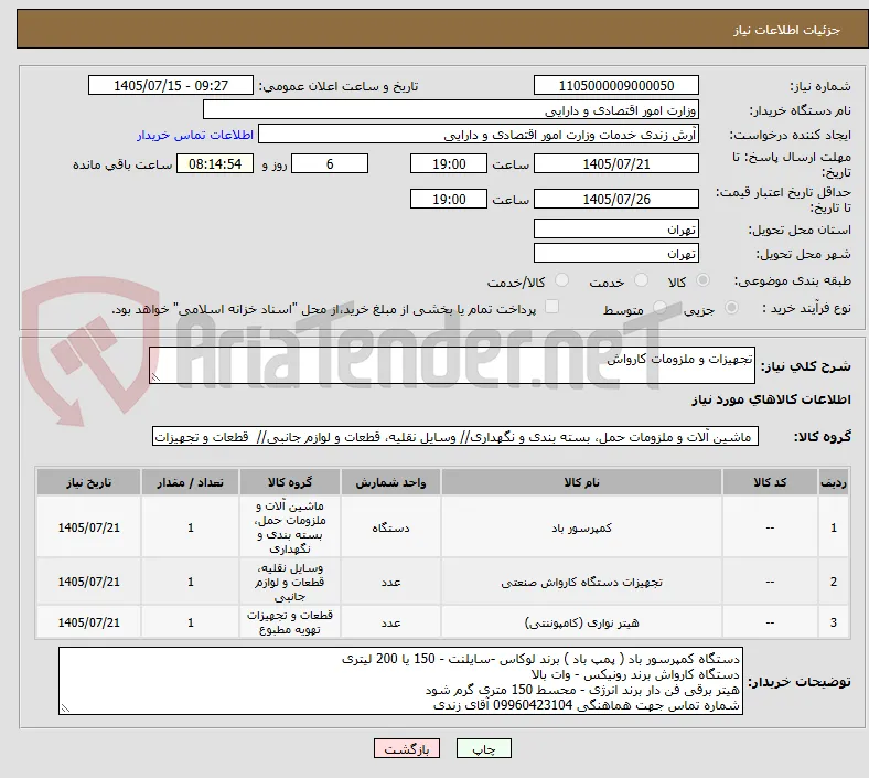 تجهیزات و ملزومات کارواش 