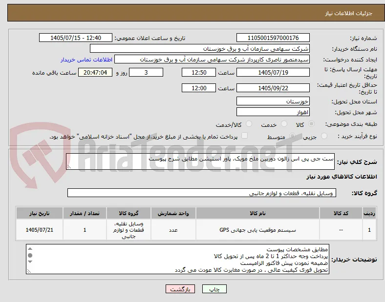ست جی پی اس زالون دوربین ملخ مویک. پاور استیشن مطابق شرح پیوست