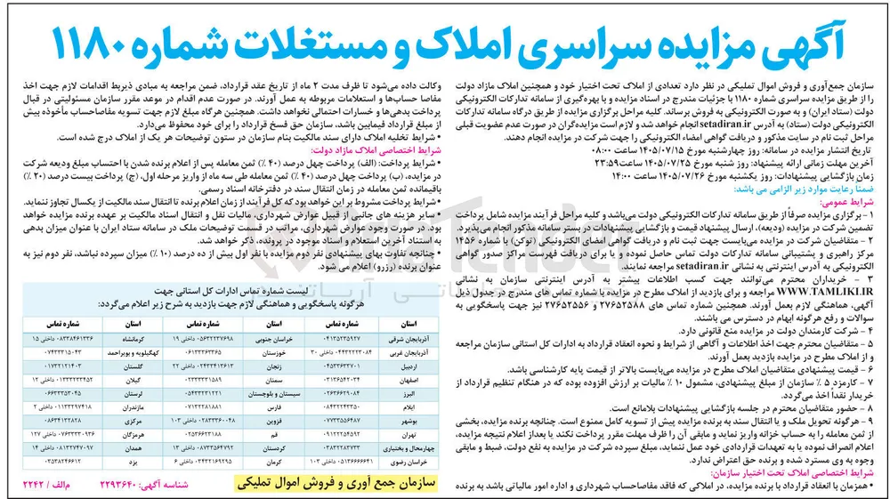 فروش اموال غیرمنقول (املاک)