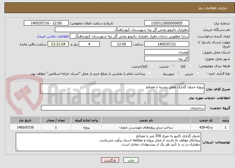 پروژه جدول گذاری معابر روستا با مصالح