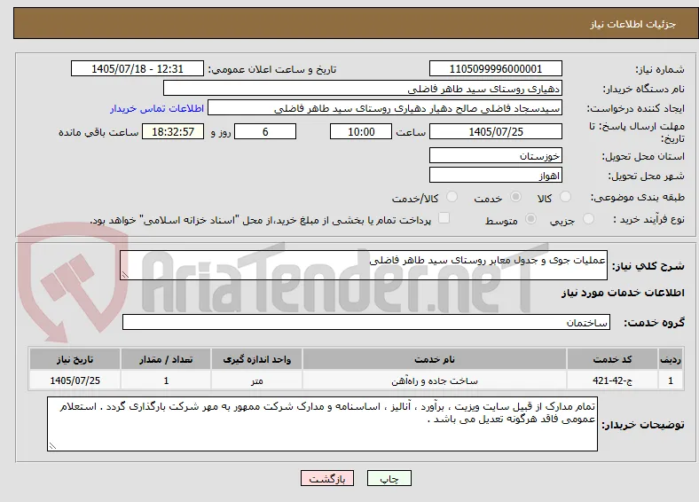عملیات جوی و جدول معابر روستای سید طاهر فاضلی