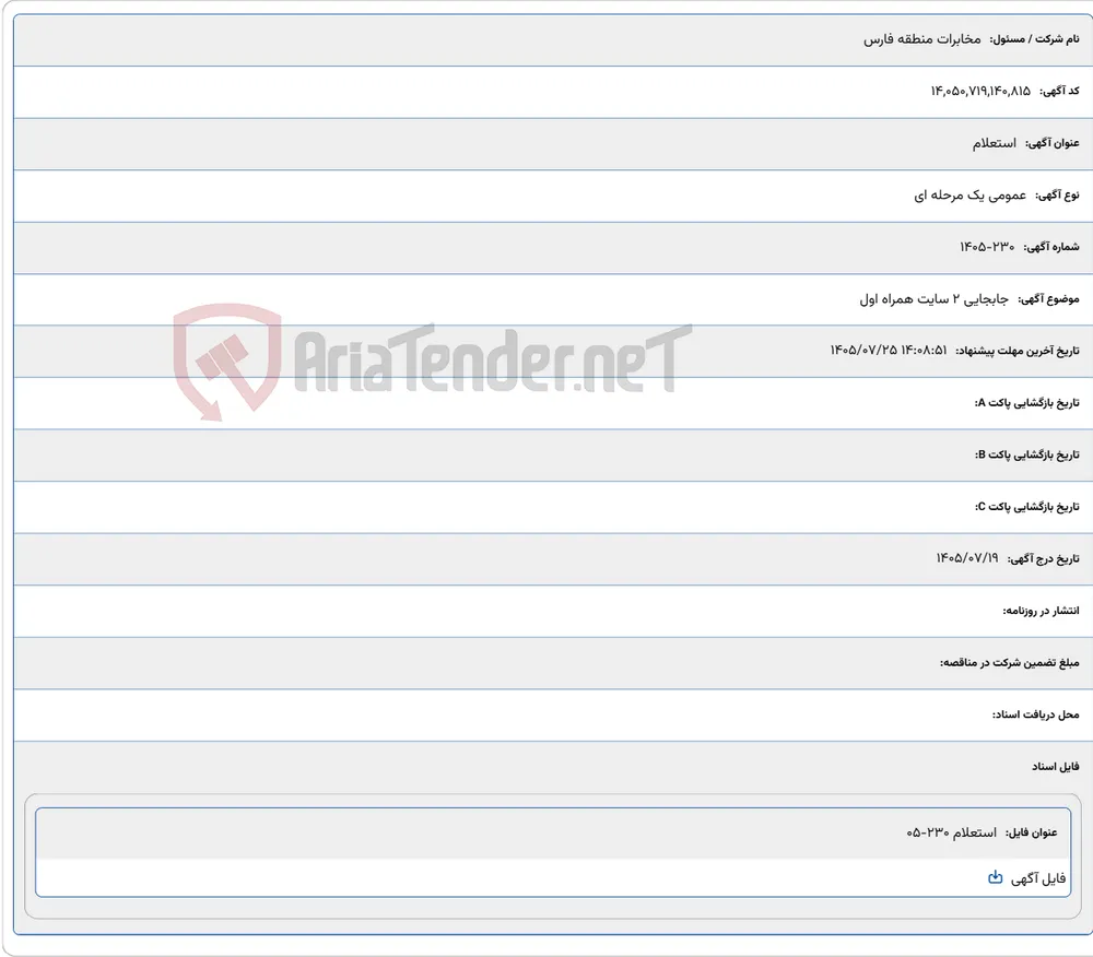 جابجایی 2 سایت همراه اول