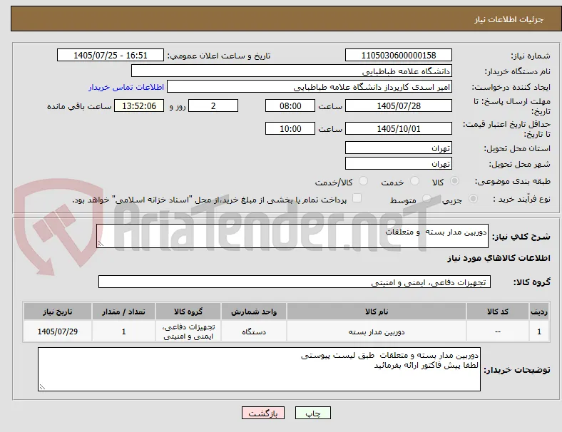 دوربین مدار بسته  و متعلقات 