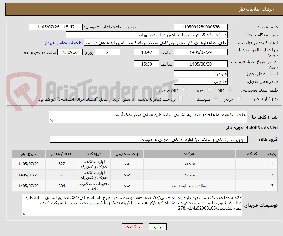 ملحفه تکنفره- ملحفه دو نفره- روبالشتی ساده طرح هتلی مرکز نمک آبرود